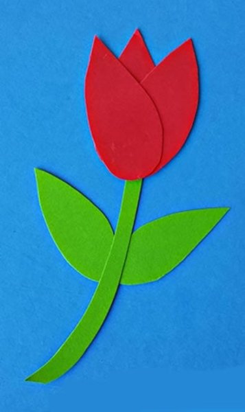 Аппликация тюльпаны