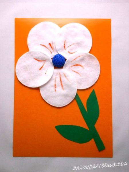 Поделки из ватных дисков