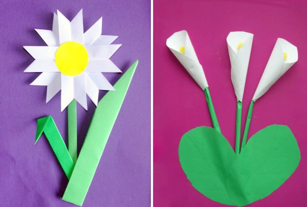 Объемная аппликация цветы