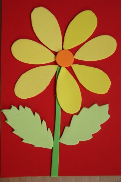 Аппликация из цветной бумаги