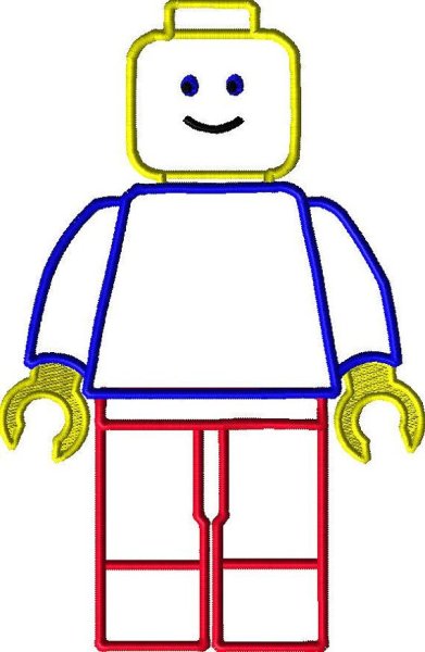 Лего человек аппликация