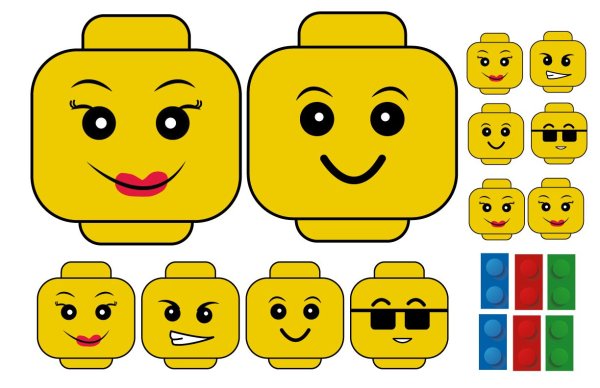 Приглашение на день рождения в стиле лего