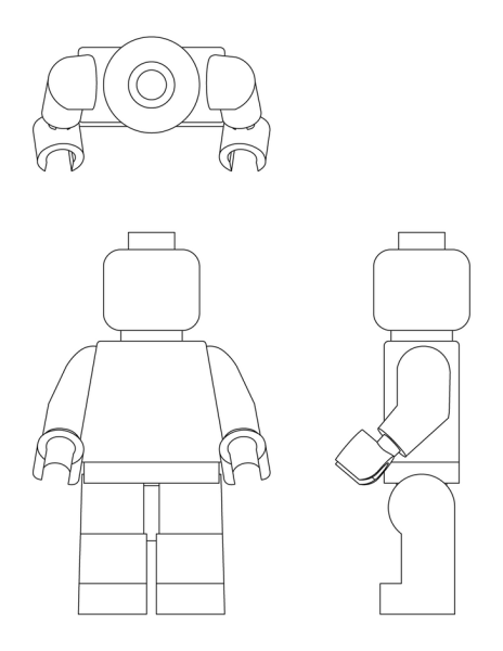 Лего минифигурка чертёж