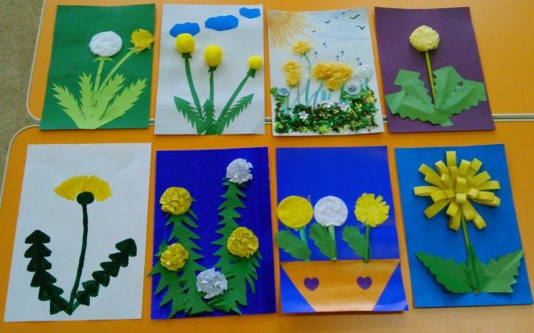 Аппликация Весна 2 года