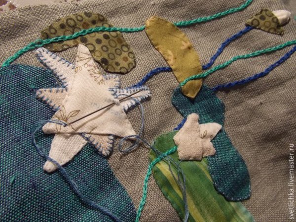 Аппликация на льне