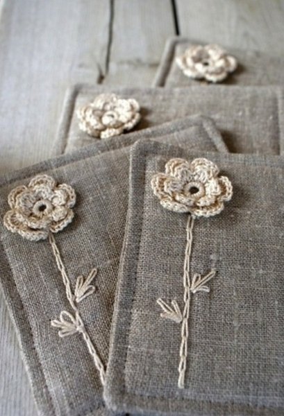 Декор из льняной ткани