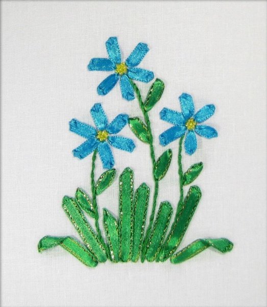 Вышивка лентами простые