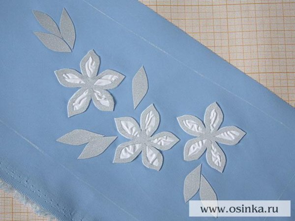 Аппликация из тесьмы на одежде