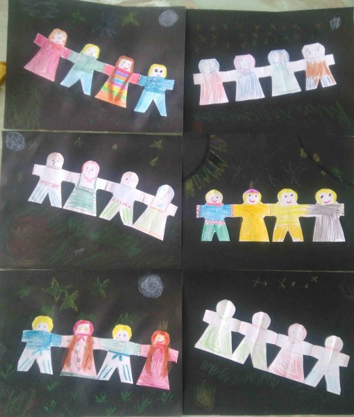 Аппликация хоровод в старшей группе