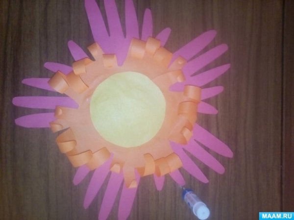 Ленточная аппликация дружные ребята