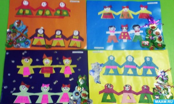 Аппликация хоровод в старшей группе