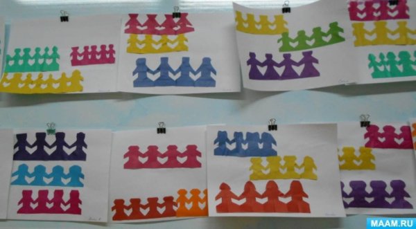 Аппликация хоровод в средней группе