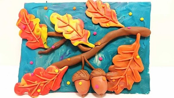 Осенняя поделкаихзплстилина