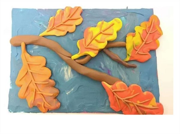 Поделки из пластилина осень