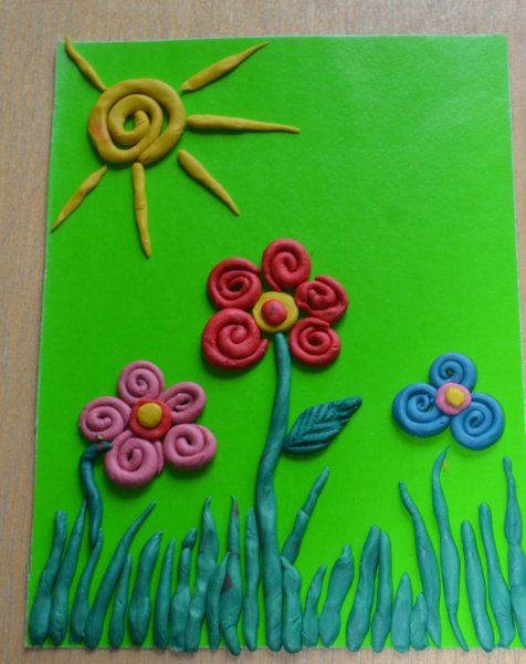 Картины из пластилина на картоне