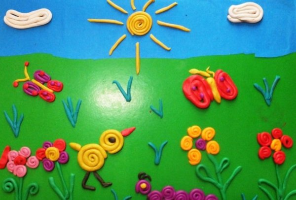 Пластилинография летом в детском саду