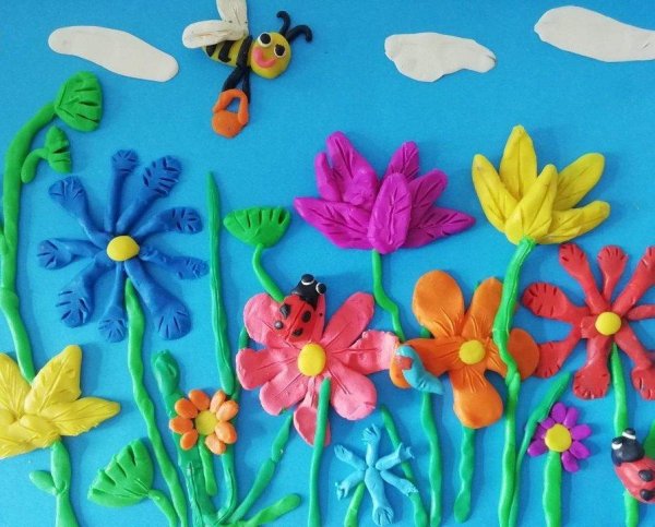 Цветочная Поляна пластилинография