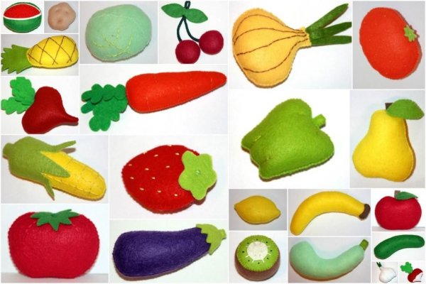Фрукты из фетра