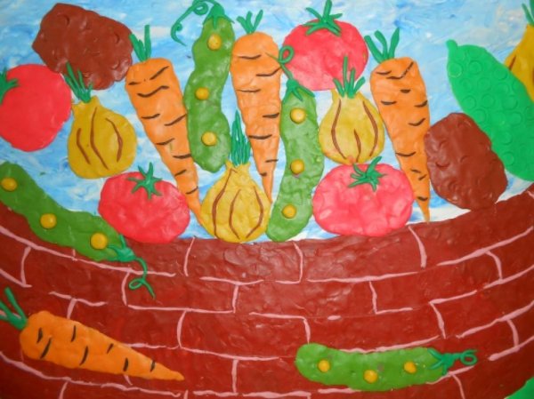Пластилинография овощи старшая группа