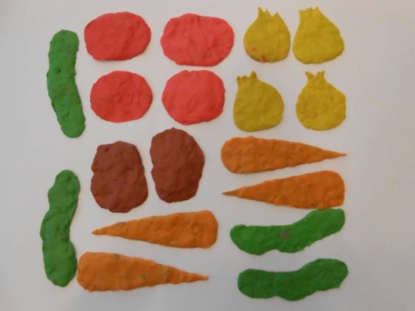 Лепка овощи и фрукты в младшей группе