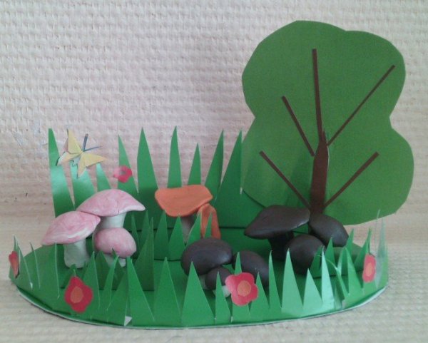 Поделка лес из бумаги