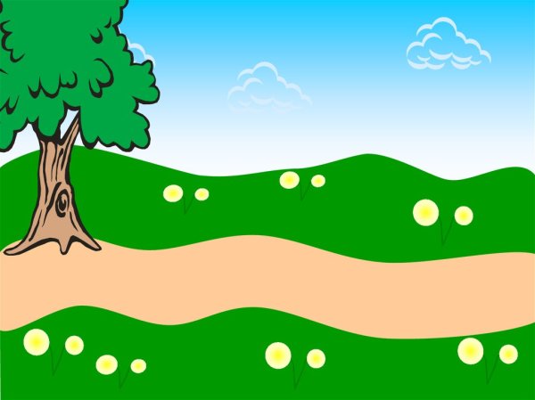 Колобок на тропинке