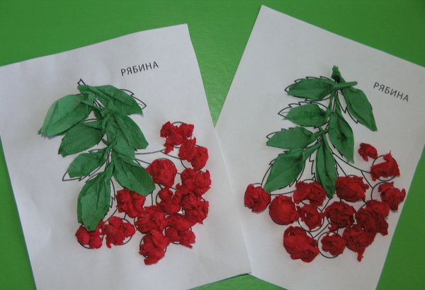 Аппликация рябина