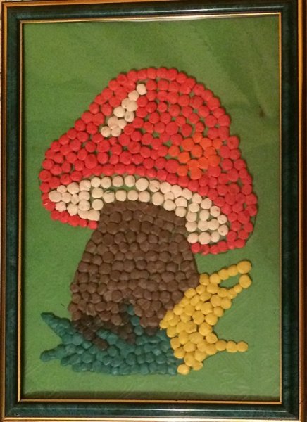 Поделки из пластилина и крупы