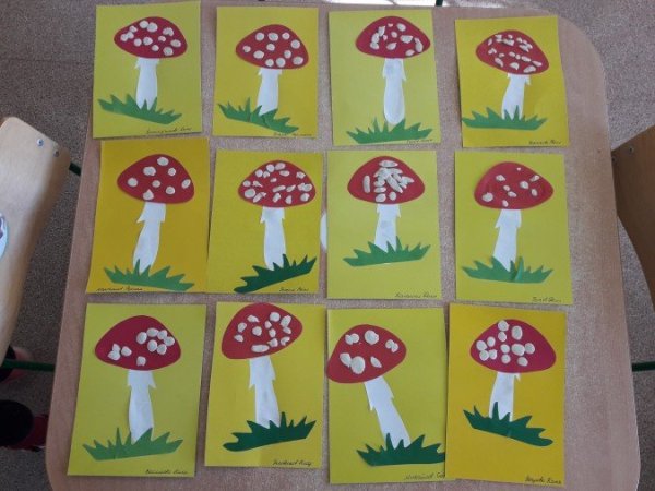 Аппликация грибы в старшей группе