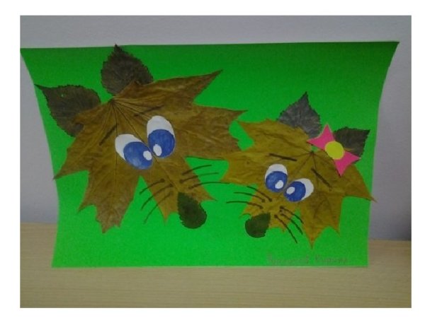 Аппликация из кленовых листьев средняя группа