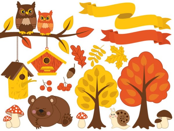 Аппликация Лесные жители