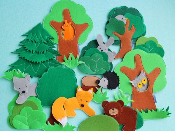 Лес из фетра