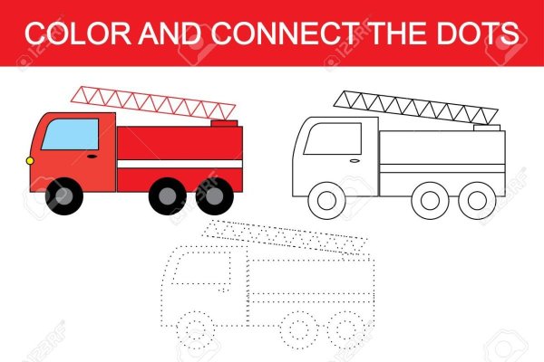 Пожарная машина раскраска для малышей