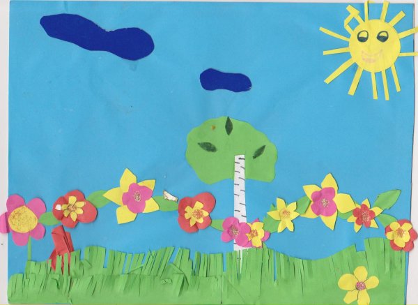 Аппликация на тему лето