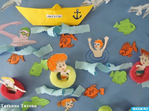 Аппликация на тему безопасная вода