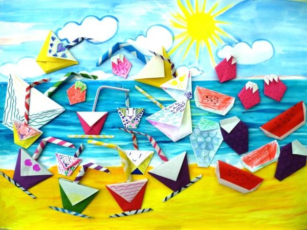 Коллективное панно лето