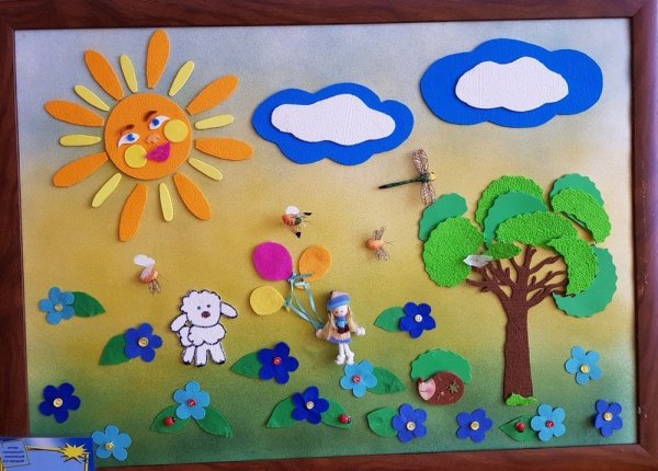 Аппликация на тему лето