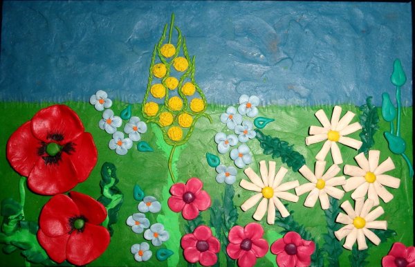 Пластилинография на тему лето