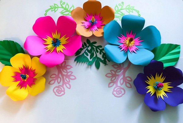 Поделка объемный цветок