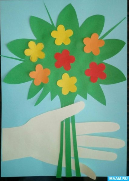 Аппликация букет цветов