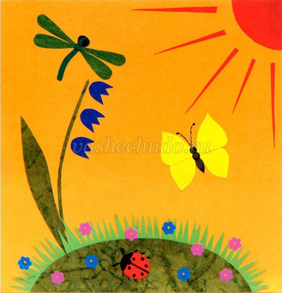 Аппликация на летнюю тематику