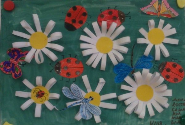 Аппликация на тему лето в средней группе