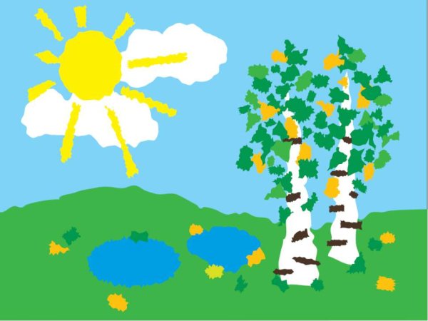 Аппликация Весна лето