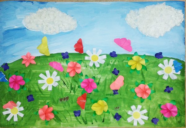 Аппликация по теме лето