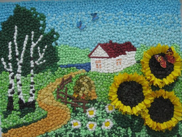 Панно из салфеток