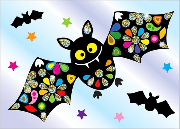 Летучая мышка аппликация