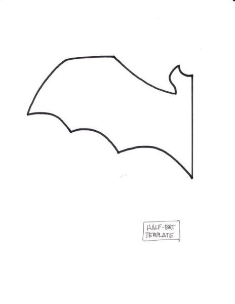 Летучая мышь трафарет