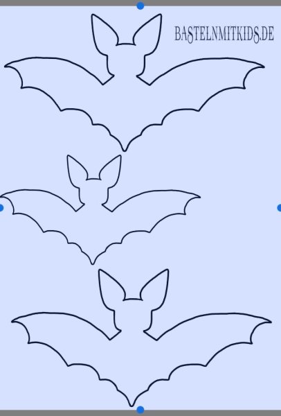 Трафарет летучая мышь для Хэллоуина