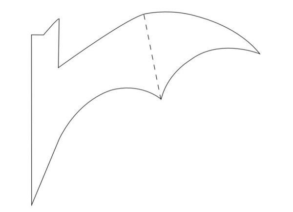 Объемная летучая мышь из бумаги