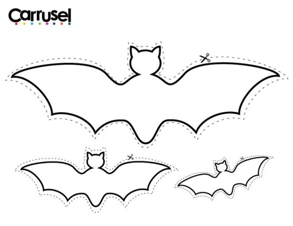 Летучая мышь трафарет